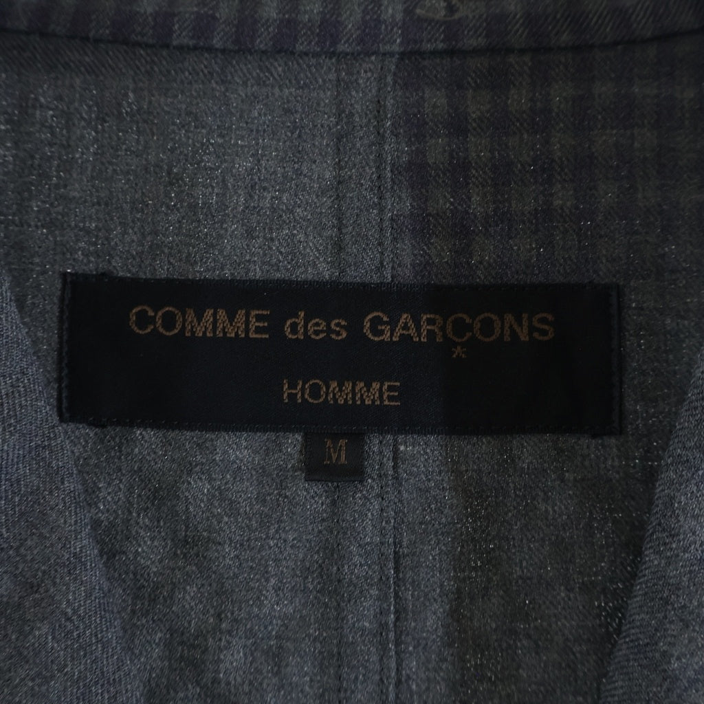 COMME des GARCONS HOMME(コムデギャルソンオム) 98AW 田中オム チェック柄 ノッチドラペル 3B シングルテーラードジャケット グレー AD1998 HJ-04006M