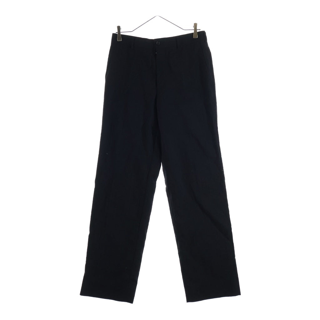 COMME des GARCONS HOMME(コムデギャルソンオム) 02SS 田中オム ストライプ柄 ジップアップ スラックスパンツ ブラック AD2001 HE-P030