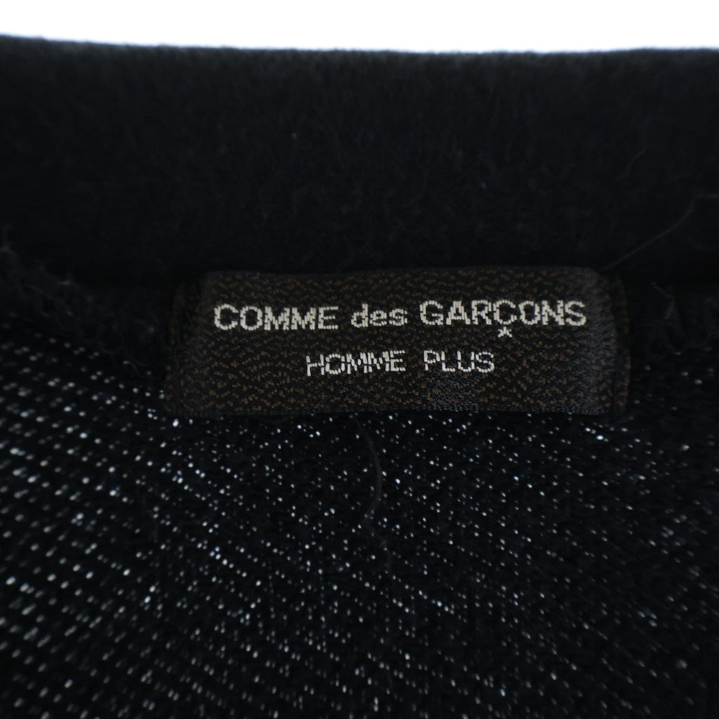 COMME des GARCONS HOMME PLUS(コムデギャルソンオムプリュス) 99SS 田中オム ショールカラー ジップアップ スウェットトレーナー ブラック AD1998 PT-100140