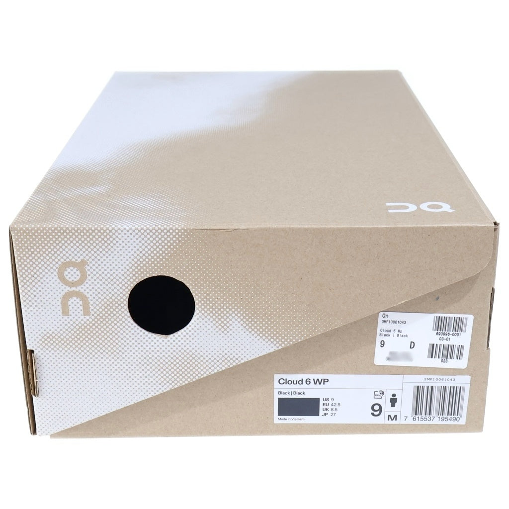 On(オン) Cloud 6 Waterproof クラウド6 ウォータープルーフ ローカットスニーカー シューズ ブラック US8.5/26.5cm 3MF10061043