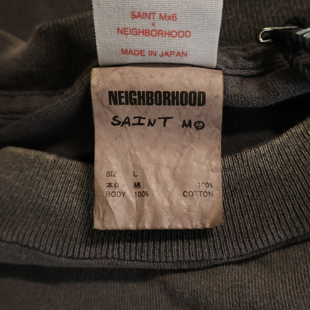 SAINT MICHAEL(セントマイケル) ×NEIGHBORHOOD SAINT FOOD/SS Tee STHD.PRAY ネイバーフッド 半袖Tシャツ カットソー ブラック SM-HR8-0000-C68