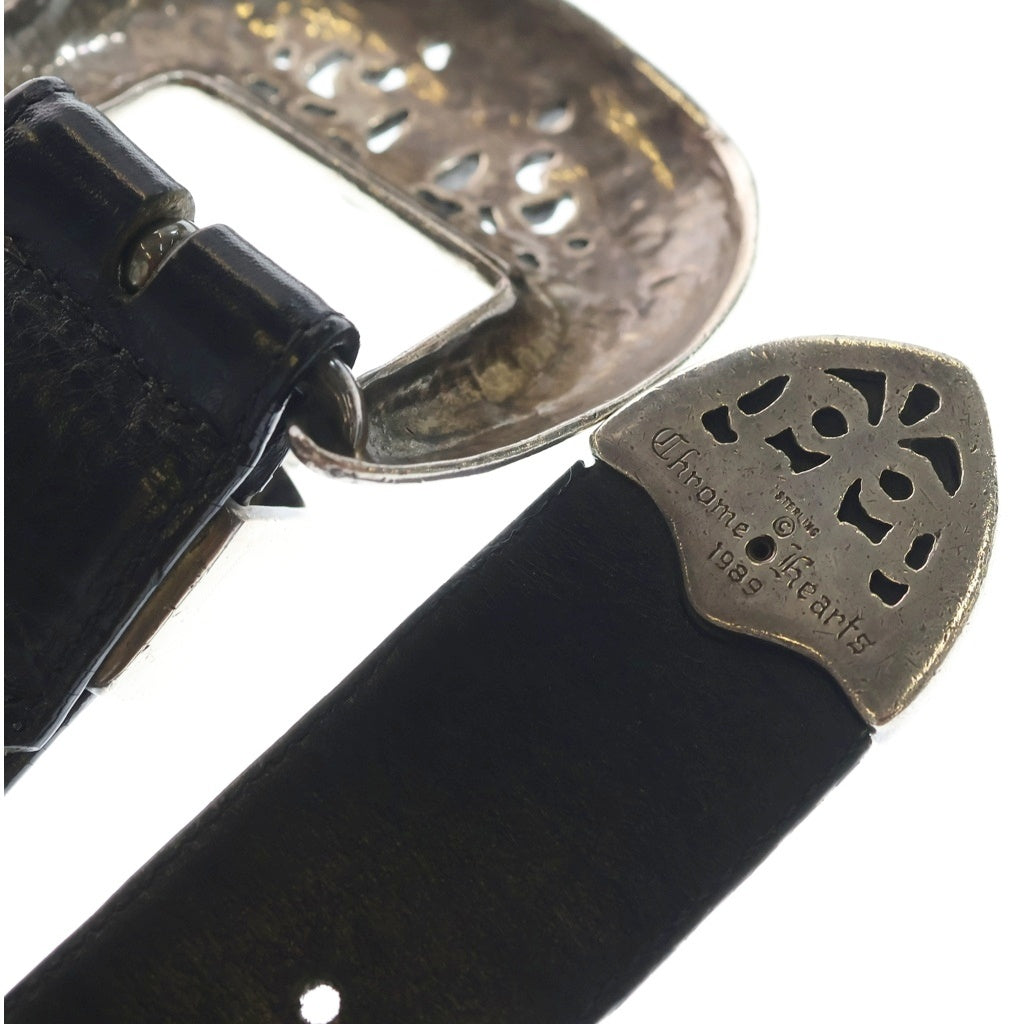 CHROME HEARTS(クロムハーツ) BLT CLASSIC 3PC クラシック3PC レザーベルト ブラック/シルバー