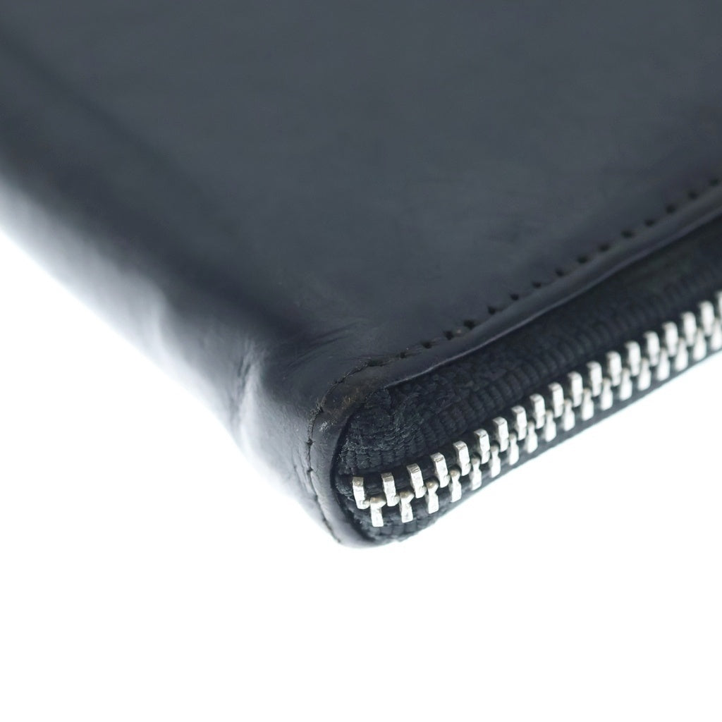 CHROME HEARTS(クロムハーツ) REC F ZIP PLANE プレーン ラウンドジップ レザー ブラック