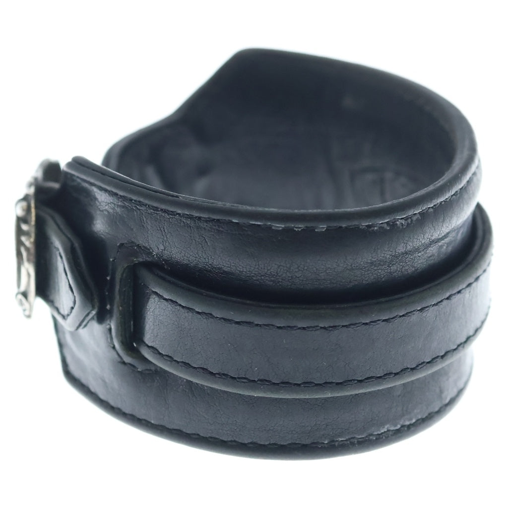 CHROME HEARTS(クロムハーツ) OLD RR TINY BUCKLE オールド ロックンロール レザーブレスレット ブラック/シルバー