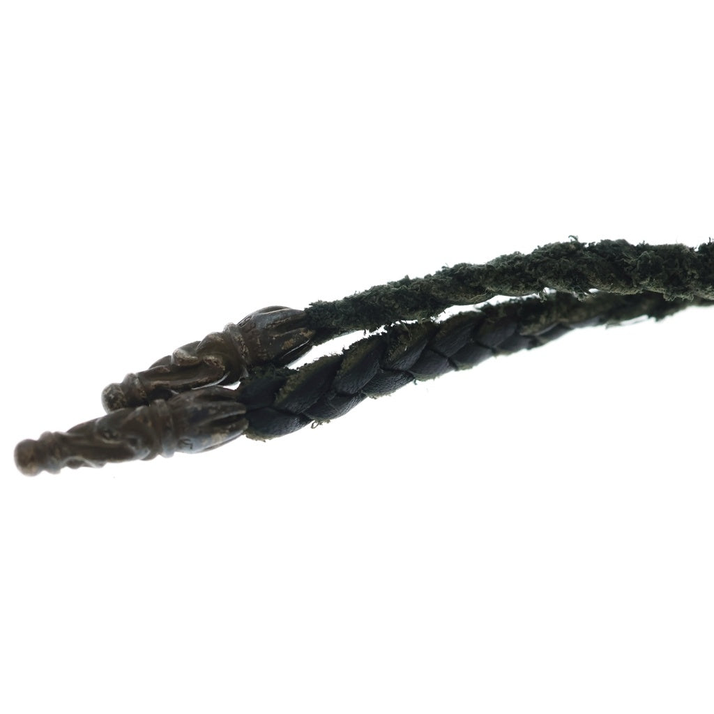 CHROME HEARTS(クロムハーツ) LEATHER BRAID SCROLL ネックレス レザーブレイドネックレス ブラック/シルバー