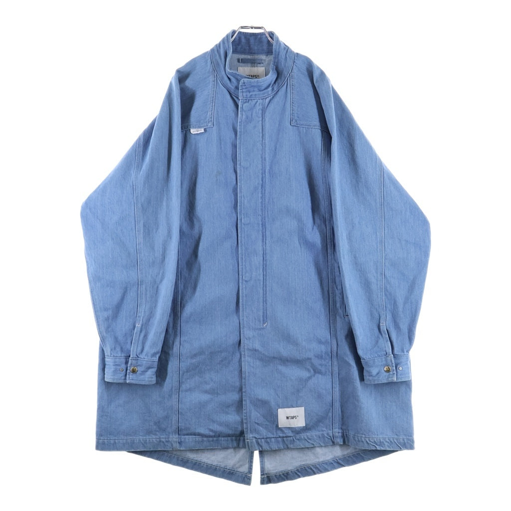 WTAPS(ダブルタップス) 21SS THOMPSON トンプソン ジップアップ デニムロングコート ブルー 211WDT-JKM02