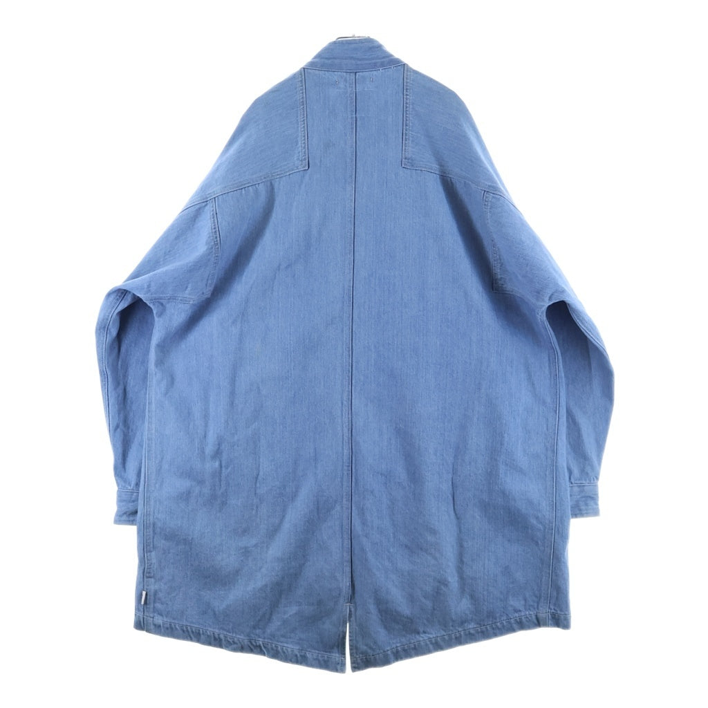 WTAPS(ダブルタップス) 21SS THOMPSON トンプソン ジップアップ デニムロングコート ブルー 211WDT-JKM02