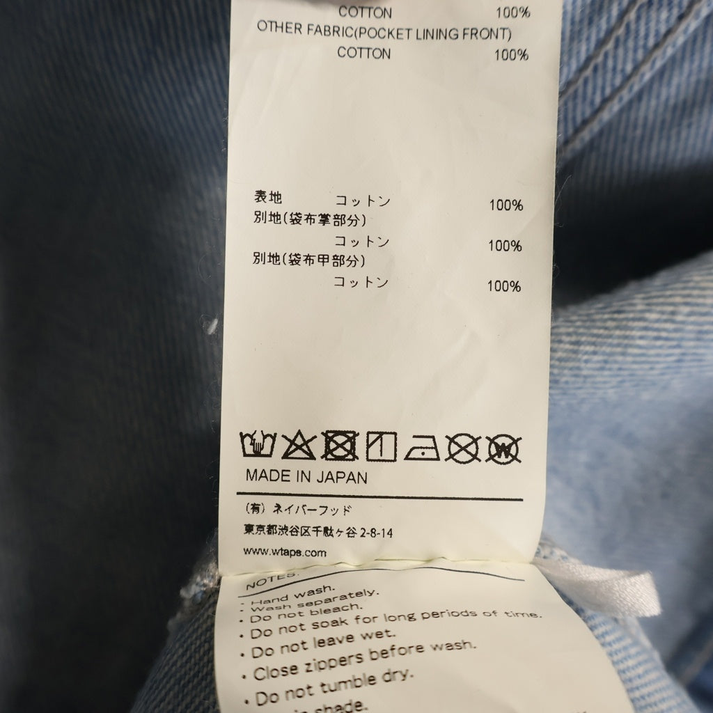 WTAPS(ダブルタップス) 21SS THOMPSON トンプソン ジップアップ デニムロングコート ブルー 211WDT-JKM02
