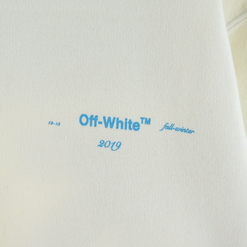 OFF-WHITE(オフホワイト) 19AW DIAG GRADIENT CREWNECK ダイアグ グラデーション クルーネック スウェットトレーナー ホワイト OMBA025F18192005