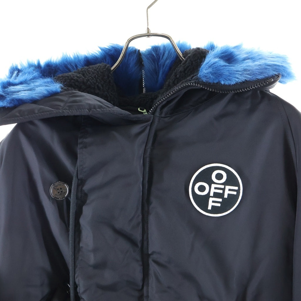 OFF-WHITE(オフホワイト) 18AW Faux Fur Bomber Jacket フェイクファーボンバージャケット ブラック OMEH003F18578022