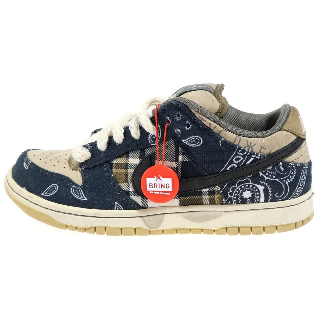 NIKE(ナイキ) ×TRAVIS SCOTT DUNK LOW PRM QS CACTUS JACK トラヴィススコット ダンク カクタスジャック ローカットスニーカー ベージュ/ブラック US7/25.0cm CT5053-001