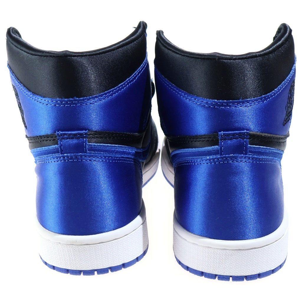 NIKE(ナイキ) AIR JORDAN1 RETRO HIGH OG SATIN ROYAL エアジョーダン レトロ ハイ サテンロイヤル ハイカットスニーカー シューズ ブラック/ブルー US9/27.0cm 921193-007