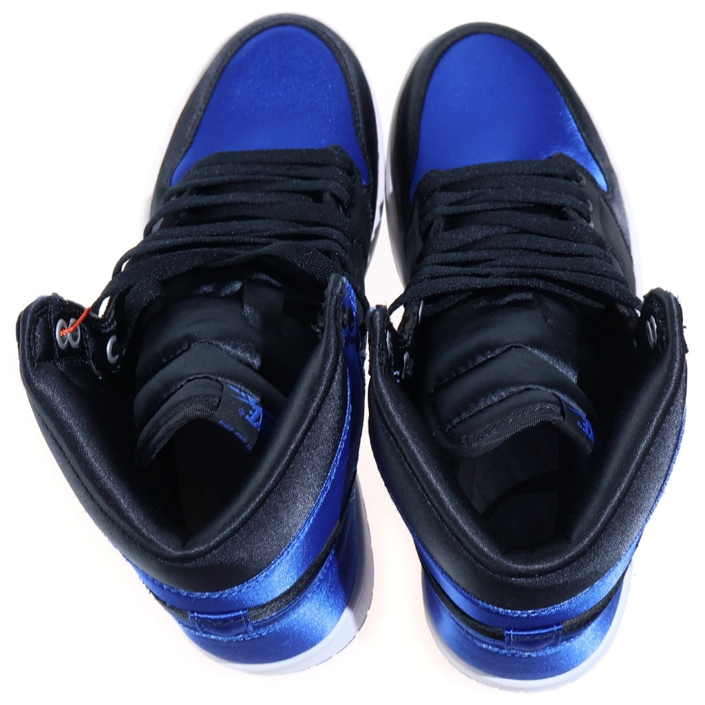 NIKE(ナイキ) AIR JORDAN1 RETRO HIGH OG SATIN ROYAL エアジョーダン レトロ ハイ サテンロイヤル ハイカットスニーカー シューズ ブラック/ブルー US9/27.0cm 921193-007