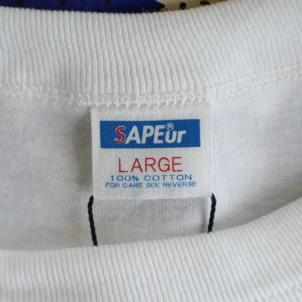 SAPEur(サプール) INDEPENDENCE DAY HEAD TEE インデペンデンス デイ ヘッド プリント 半袖Tシャツ カットソー ホワイト A0026-217
