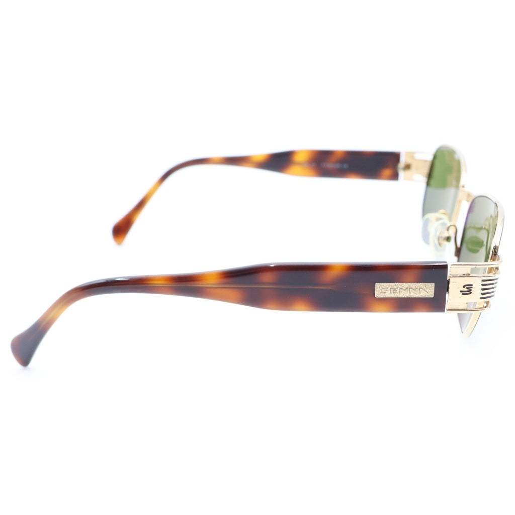 NO BRAND(ノーブランド) SENNA(セナ) SQUARE SUNGLASSES スクエアフレーム カラーサングラス アイウェア 眼鏡 ブラウン/ゴールド 2060