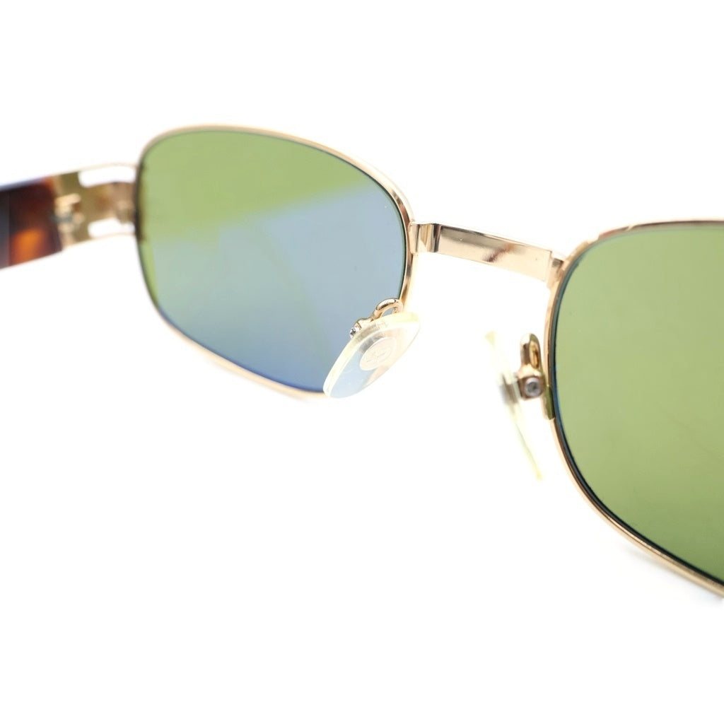 NO BRAND(ノーブランド) SENNA(セナ) SQUARE SUNGLASSES スクエアフレーム カラーサングラス アイウェア 眼鏡 ブラウン/ゴールド 2060