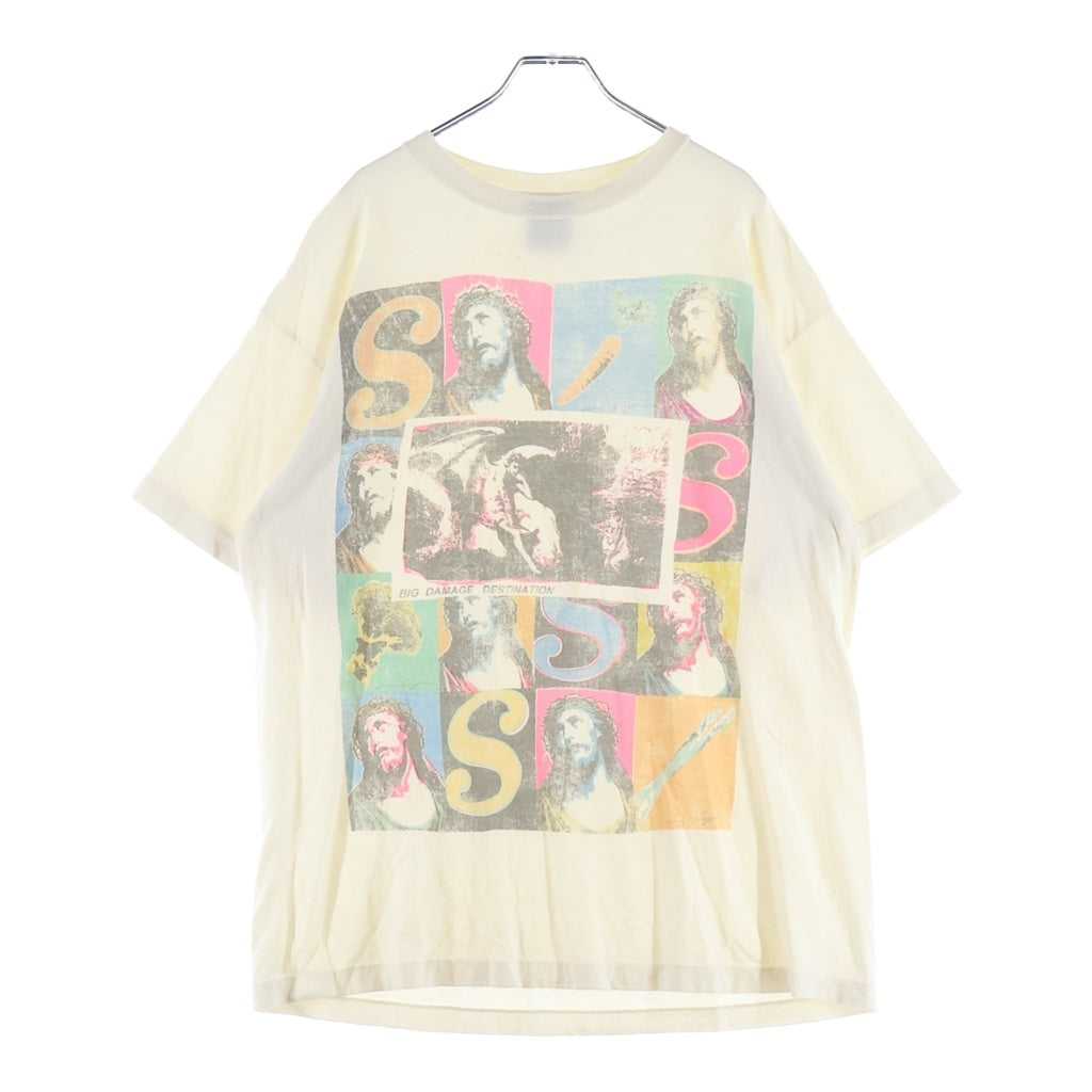 SAINT MICHAEL(セントマイケル) SW SS TEE / VEGES SM-YS8-0000-C15 フロント プリントクルーネック半袖Tシャツ カットソー ホワイト