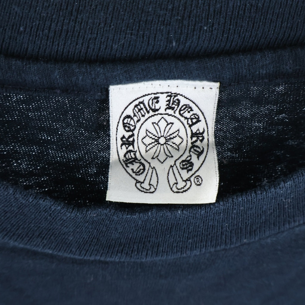 CHROME HEARTS(クロムハーツ) OLD S/S オールド バックセメタリークロスプリント ワンポケット 半袖Tシャツ カットソー ネイビー
