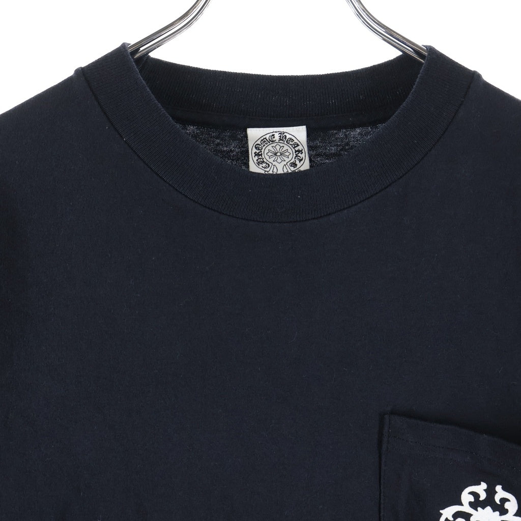 CHROME HEARTS(クロムハーツ) OLD S/S オールド ヴァインダガー バックホースシュープリント ワンポケット 半袖Tシャツ カットソー ブラック