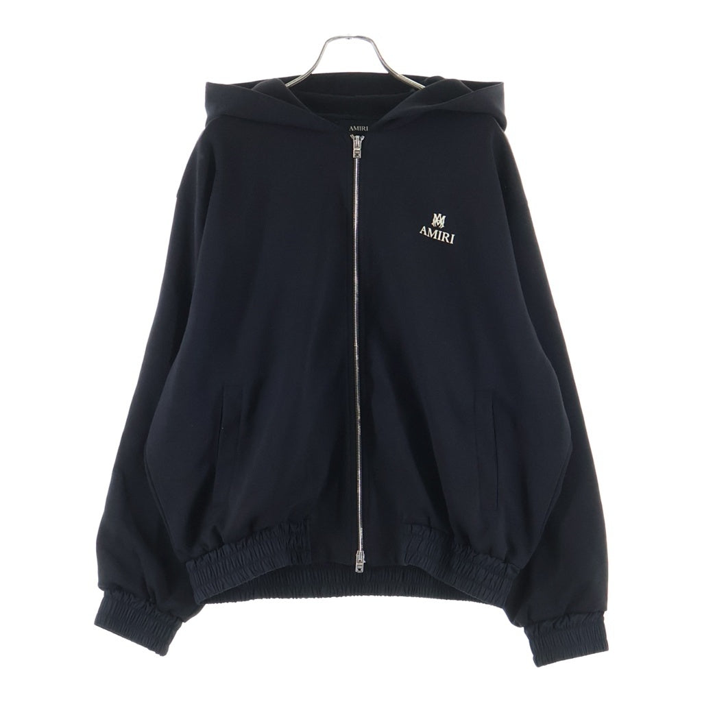 AMIRI(アミリ) MA Logo Zip Up Hoodie フロントロゴ フーディー ジップアップパーカー ブラック AMOUJA1008