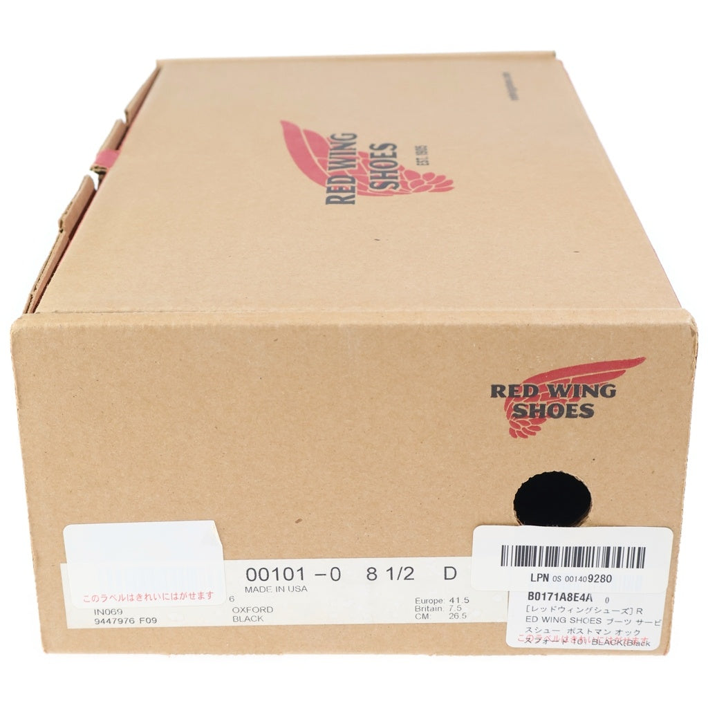 RED WING(レッド ウイング) Postman Oxford ポストマン オックスフォード ローカットブーツ シューズ ブラック US8.5D/26.5cm 101