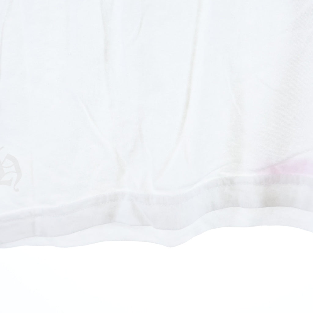 CHROME HEARTS(クロムハーツ) NECK LOGO S/S TEE ネックロゴプリント クルーネック半袖Tシャツ カットソー ホワイト/パープル