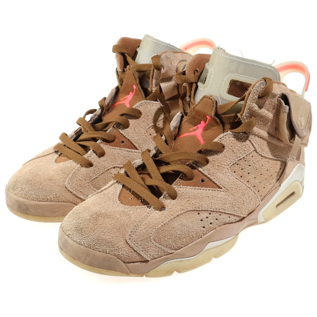 NIKE(ナイキ) ×TRAVIS SCOTT AIR JORDAN 6 RETRO SP BRITISH KAHKI トラヴィススコット エアジョーダン6 ハイカットスニーカー US9.5/27.5cm DH0690-200