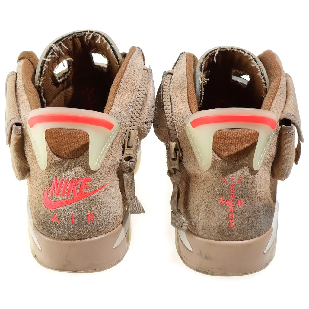 NIKE(ナイキ) ×TRAVIS SCOTT AIR JORDAN 6 RETRO SP BRITISH KAHKI トラヴィススコット エアジョーダン6 ハイカットスニーカー US9.5/27.5cm DH0690-200