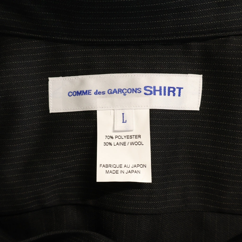 COMME des GARCONS SHIRT(コムデギャルソンシャツ) 26AW NARROW CLASSIC SHIRT ストライプ柄 ナロー クラシック ボタンダウン 長袖シャツ ブラック FR-B502