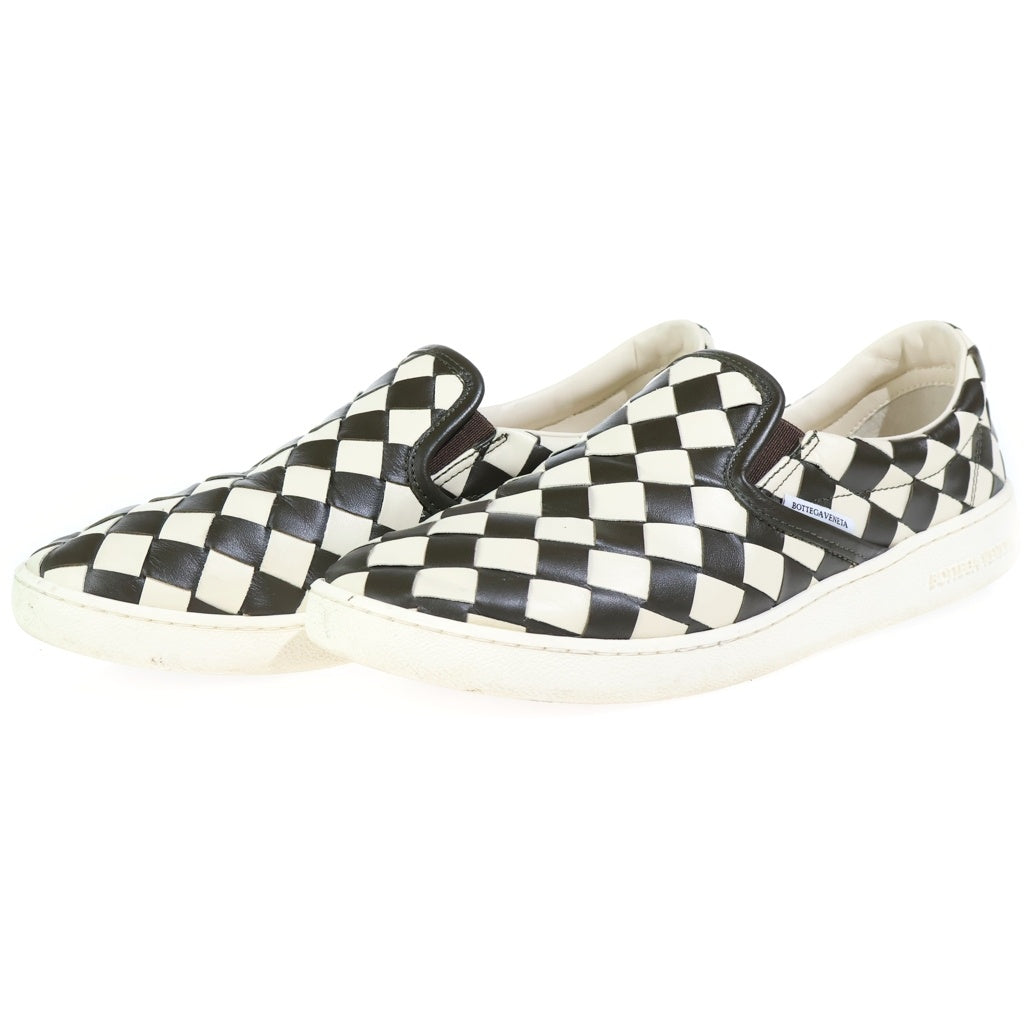 BOTTEGA VENETA(ボッテガヴェネタ) Sawyer Sneaker イントレチャート スリッポン ローカットスニーカー ブラック/ホワイト 775320V3HB49046