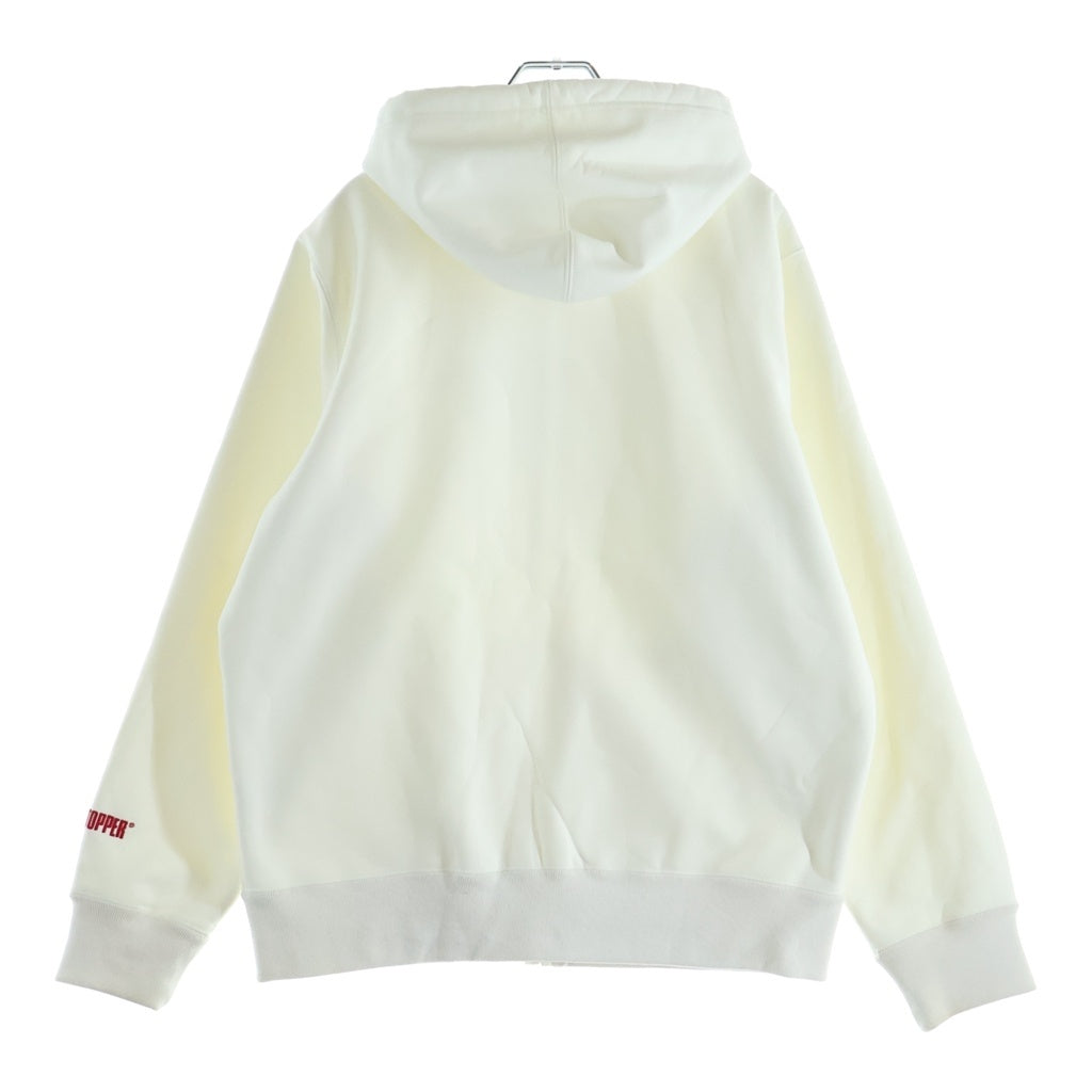 SUPREME(シュプリーム) WINDSTOPPER Zip Up Hooded Sweatshirt スモールボックスロゴ ジップアップ フーディースウェットパーカー ホワイト