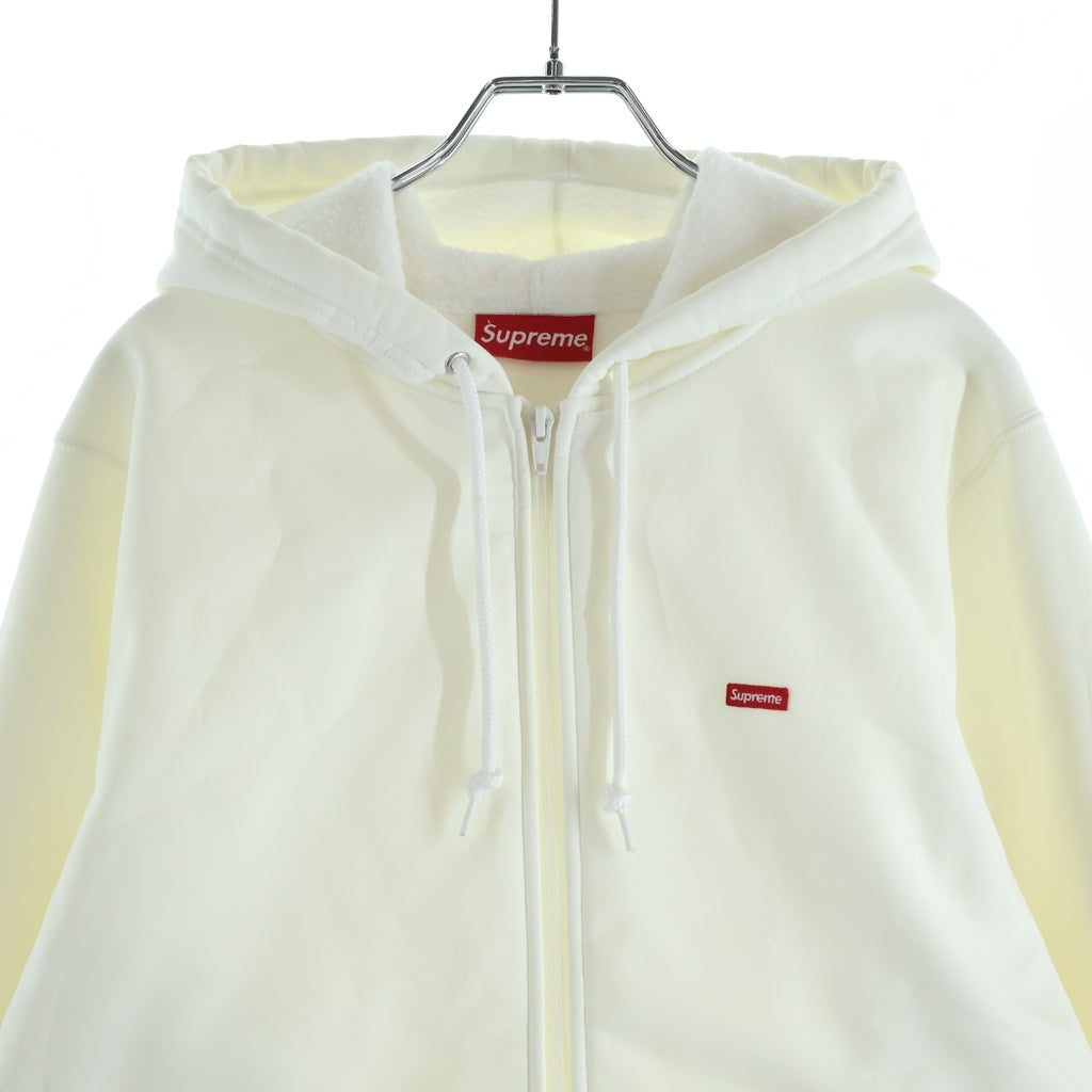 SUPREME(シュプリーム) WINDSTOPPER Zip Up Hooded Sweatshirt スモールボックスロゴ ジップアップ フーディースウェットパーカー ホワイト