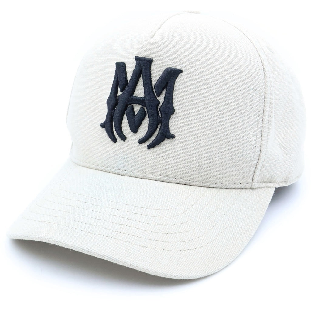 AMIRI(アミリ) MA FULL CANVAS HAT ALABASTER CAP ロゴ刺繍 トラッカーキャップ アイボリー RN 150712