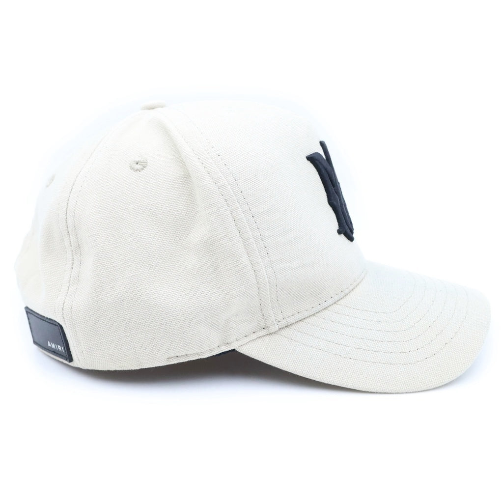 AMIRI(アミリ) MA FULL CANVAS HAT ALABASTER CAP ロゴ刺繍 トラッカーキャップ アイボリー RN 150712