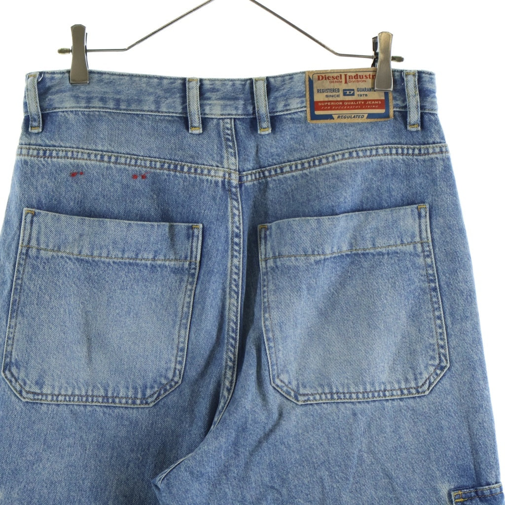 DIESEL(ディーゼル) D-SIRE-CARGO-D Dサイドカーゴデニムパンツ ワイドトラウザー インディゴ A13317