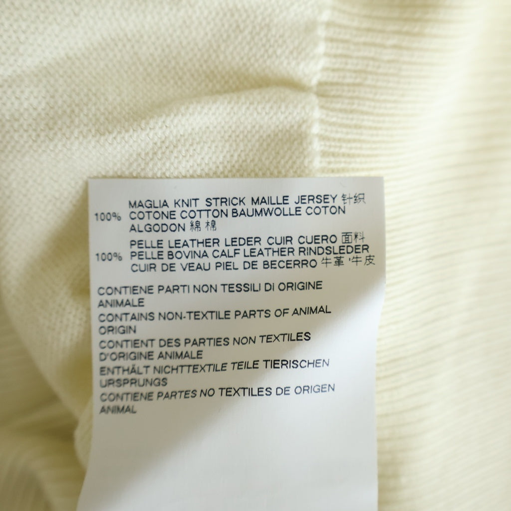 Maison Margiela(メゾンマルジェラ) 18SS エルボーパッチ クルーネック ニットセーター アイボリー S30HB0004 S16312
