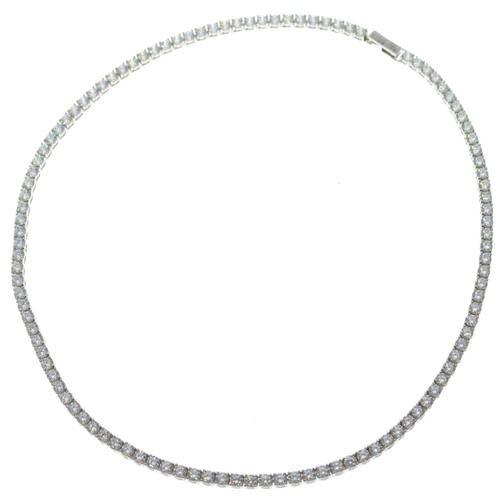 AVALANCH(アバランチ) TENNIS CHAIN NECKLESS テニスチェーン ジルコニア ネックレス シルバー AHNL-D001-4MM レディース