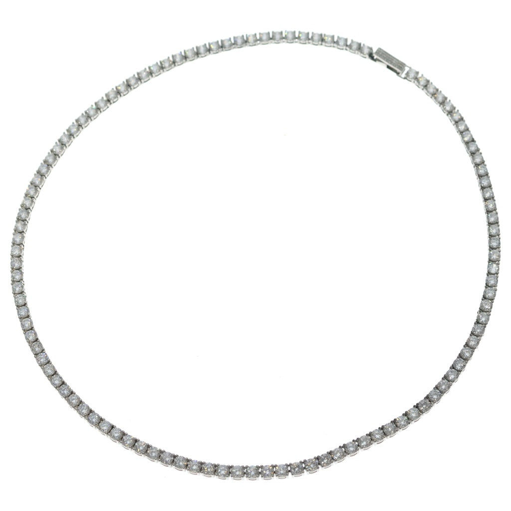 AVALANCH(アバランチ) TENNIS CHAIN NECKLESS テニスチェーン ジルコニア ネックレス シルバー AHNL-D001-4MM レディース