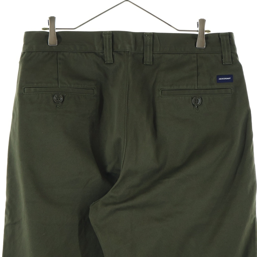 DESCENDANT(ディセンダント) COTTON TWILL TROUSERS コットン トラウザーズパンツ カーキ