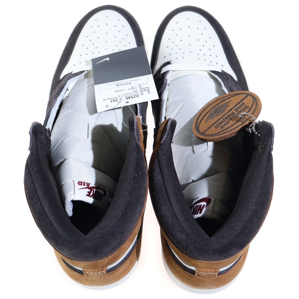 NIKE(ナイキ) AIR JORDAN 1 HIGH OG Love Letter エアジョーダンワン ラブレター ハイカットスニーカー ブラウン/ホワイト US12/30.0cm DZ5485-201