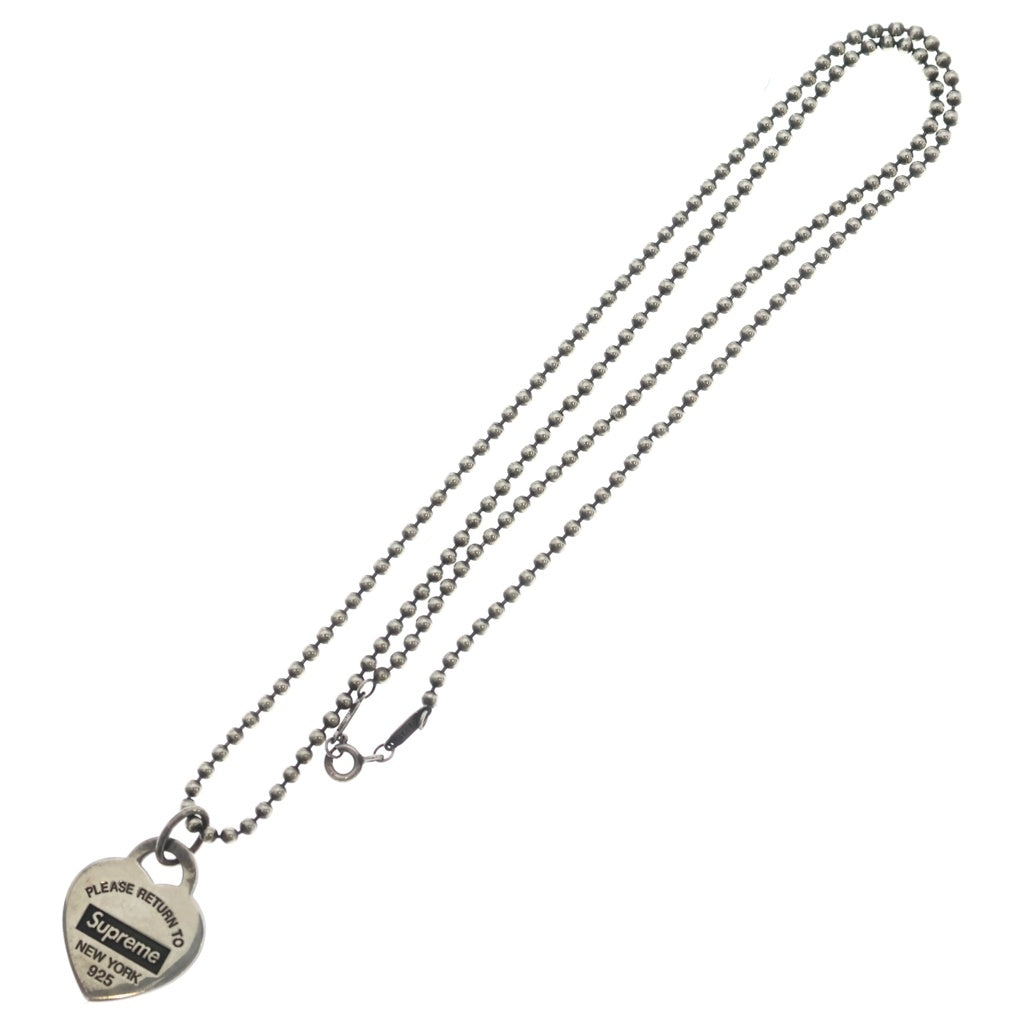 TIFFANY & Co.(ティファニー) 21AW SUPREME Return to Heart Tag Pendant × シュプリーム リターン トゥ ハートタグ ペンダントネックレス シルバー