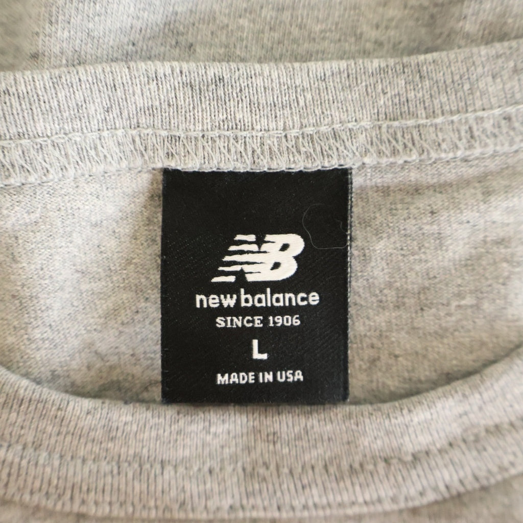WTAPS(ダブルタップス) NEWBALANCE ACADEMY L/S TEE × ニューバランス アカデミー フロントロゴプリント長袖Tシャツ グレー MT01606