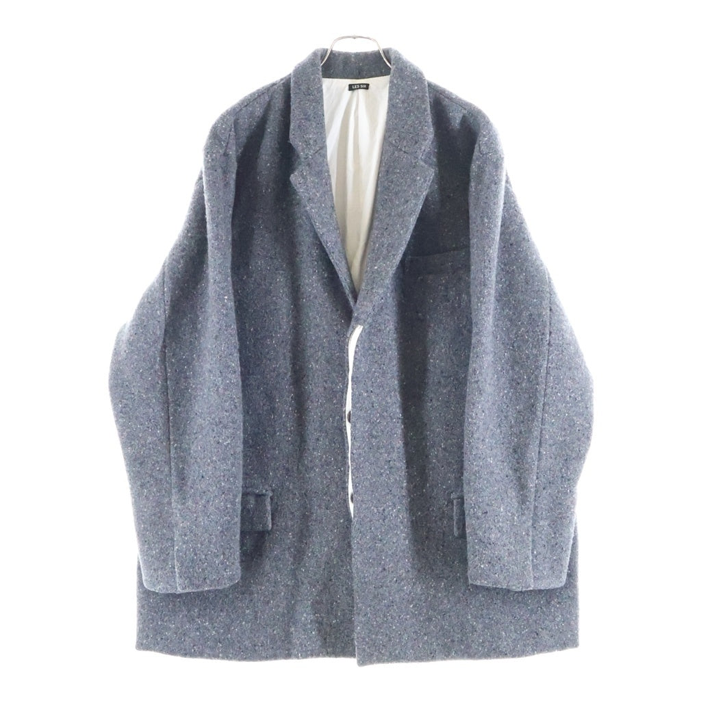 LES SIX(レシス) 22AW LIGHT MELTON ノッチドラペル 2B ウール混 チェスターコート グレー TROIS-3-MSJ