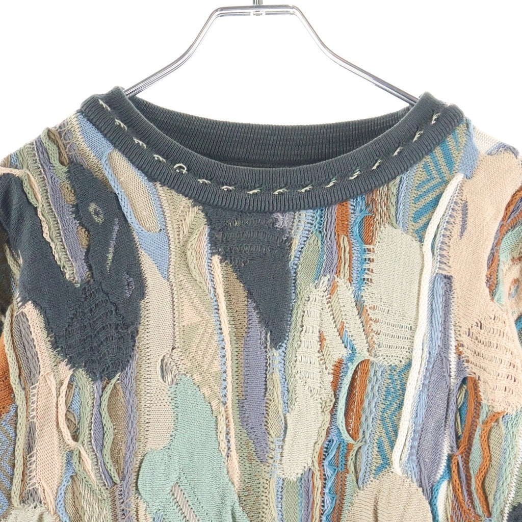 COOGI(クージー) 3D Knit 3Dニット コットン クルーネック ニット セーター マルチ