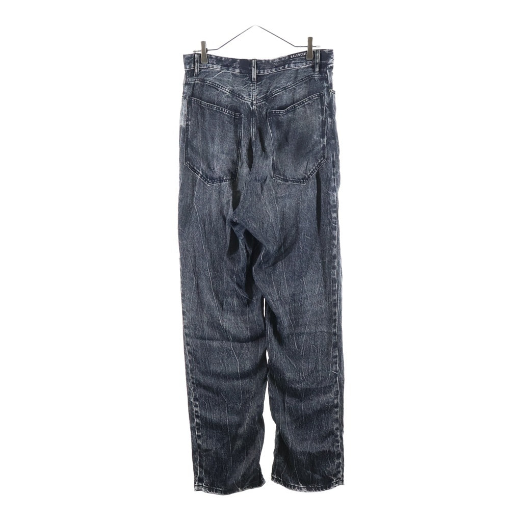 BALENCIAGA(バレンシアガ) 20SS デニム転写プリント トロンプルイユパンツ グレー 621559 TIW57