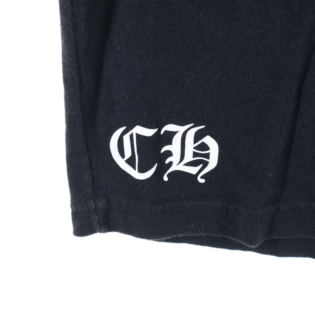 CHROME HEARTS(クロムハーツ) CH S/S TEE バックセメタリーCHクロスプリント クルーネック半袖Tシャツ カットソー ブラック