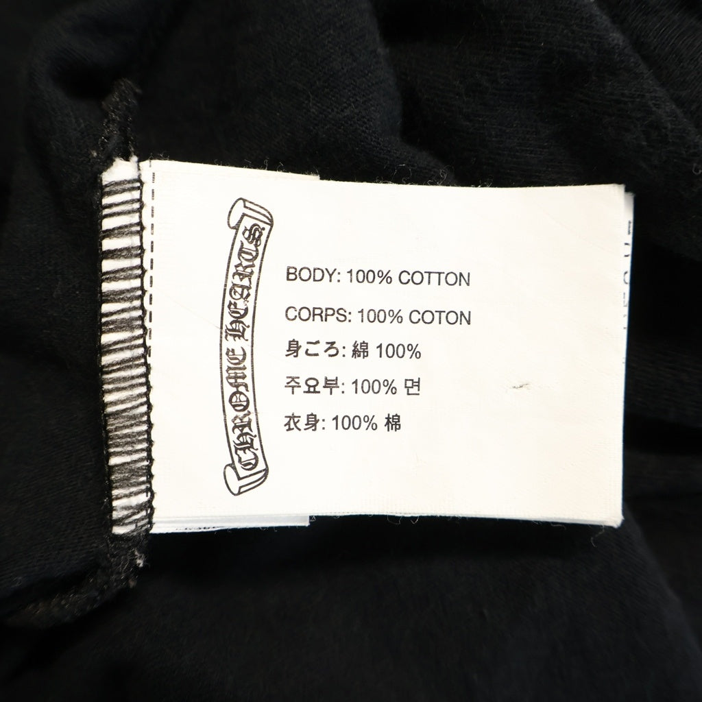 CHROME HEARTS(クロムハーツ) CH S/S TEE バックセメタリーCHクロスプリント クルーネック半袖Tシャツ カットソー ブラック