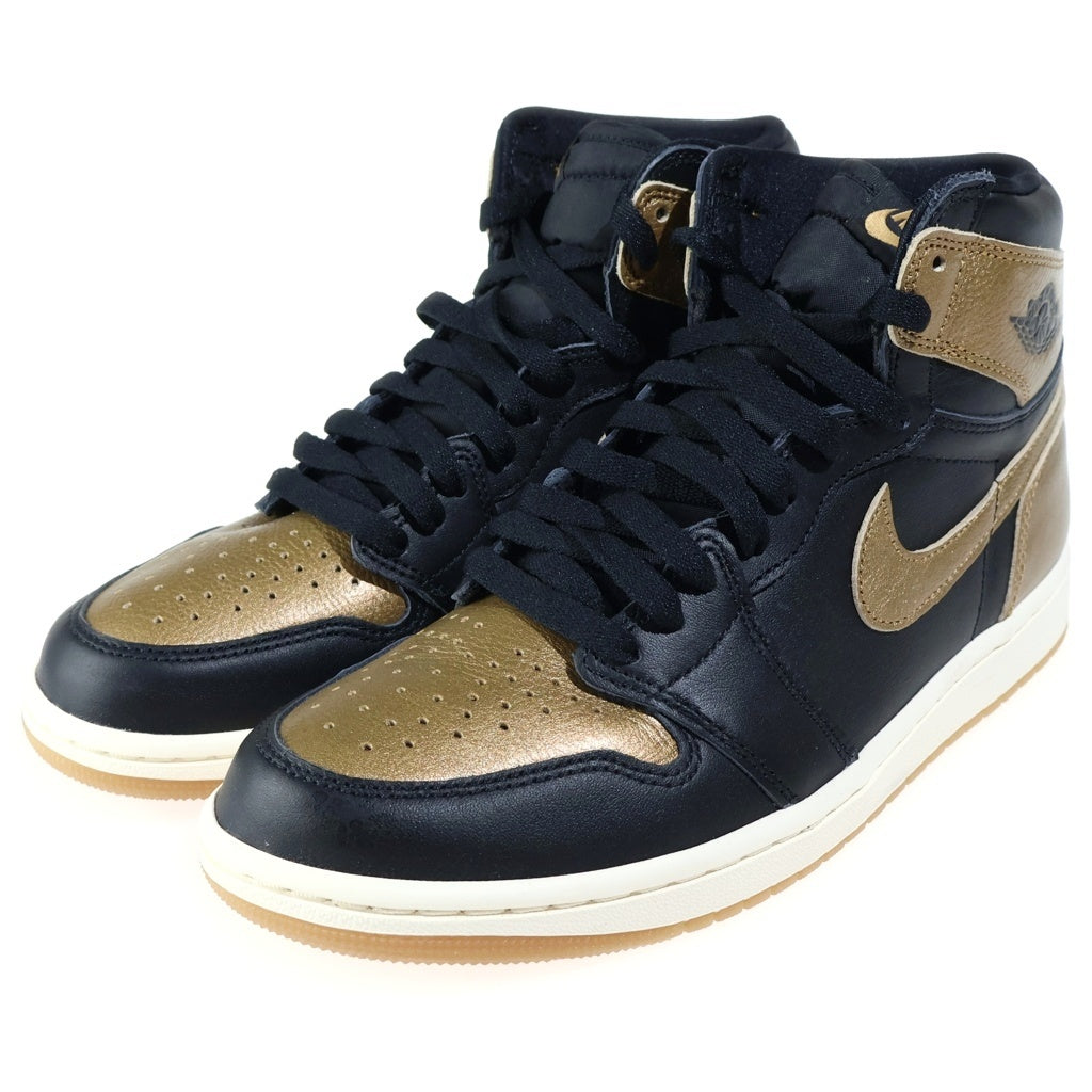 NIKE(ナイキ) AIR JORDAN 1 RETRO HIGH BLACK AND GOLD エアジョーダン1 レトロ ハイ OG ハイカットスニーカー ゴールド/ブラック US8.5/26.5cm DZ5485-071