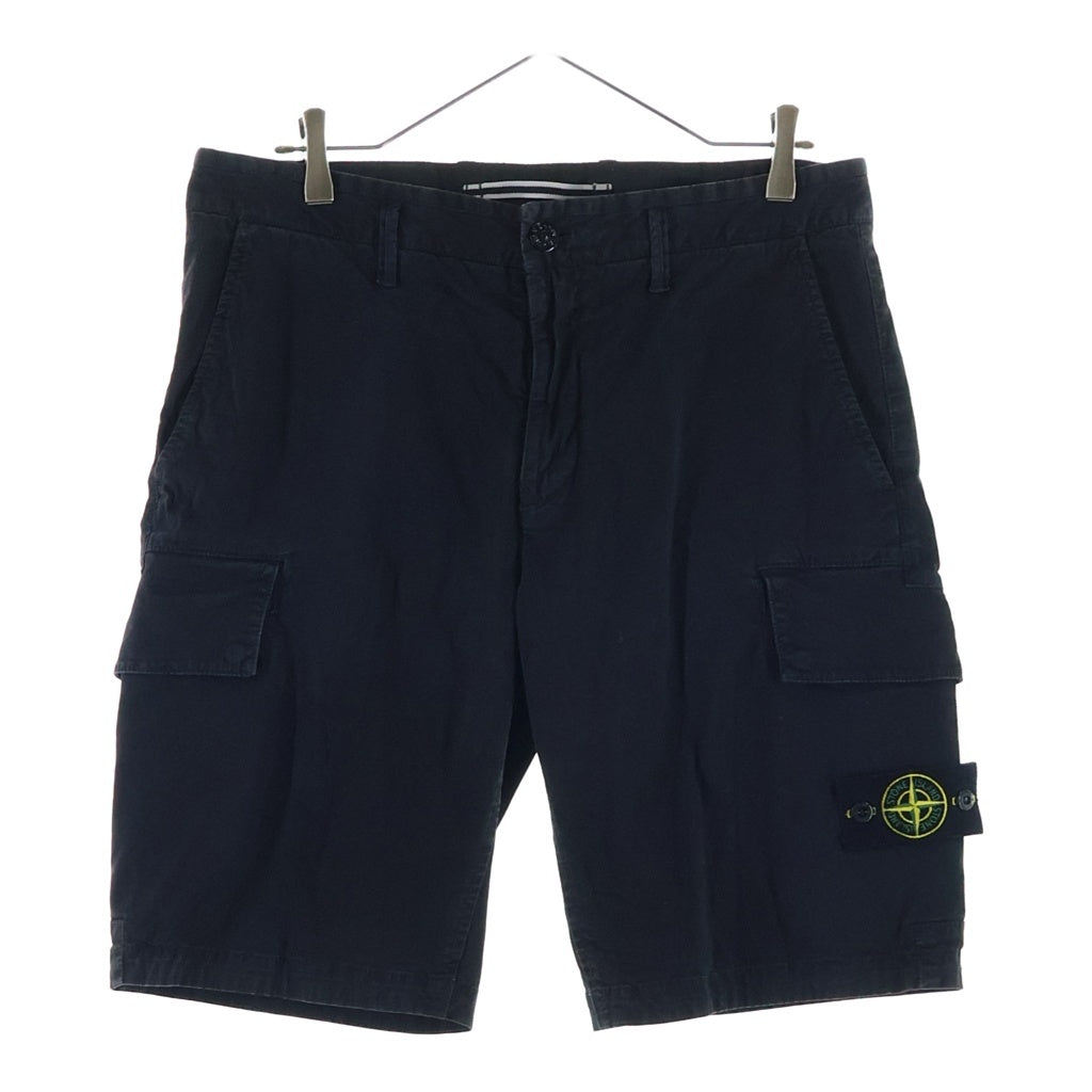 STONE ISLAND(ストーンアイランド) MEN STRAIGHT CARGO SHORT L1S15L100018S0004 ストレート カーゴショーツ ブラック 1S15L100018S0004