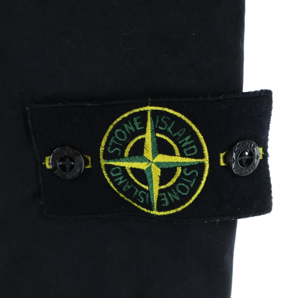 STONE ISLAND(ストーンアイランド) MEN STRAIGHT CARGO SHORT L1S15L100018S0004 ストレート カーゴショーツ ブラック 1S15L100018S0004